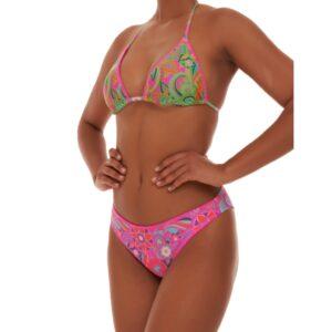 Bikini triangolo con coppe estraibili e brasiliana chiusa 1174-01