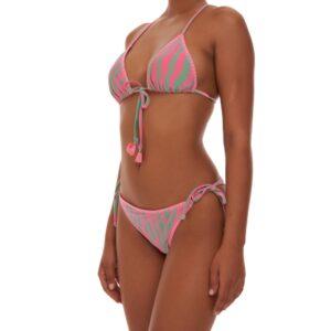 Bikini triangolo olimpionico con coppe estraibili e brasiliana con laccetti 1187-01
