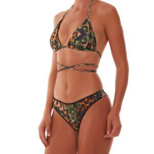 Bikini triangolo olimpionico con coppe estraibili e brasiliana con laccetti 1189-01