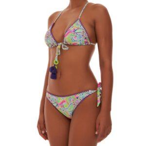 Bikini triangolo olimpionico con coppe estraibili e slip con lacci 1172-01