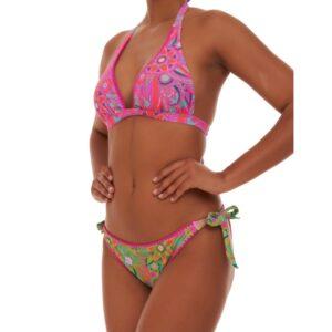 Bikini triangolo vela con coppe estraibili e slip con laccetti 1175-01
